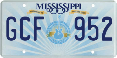 MS license plate GCF952