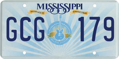 MS license plate GCG179