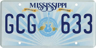 MS license plate GCG633