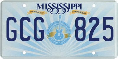 MS license plate GCG825