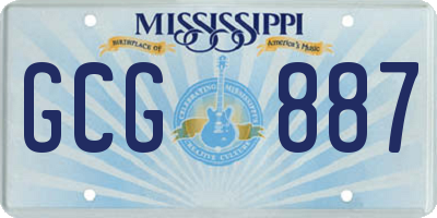 MS license plate GCG887