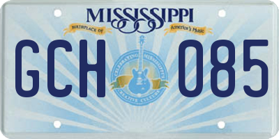MS license plate GCH085