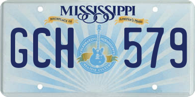 MS license plate GCH579