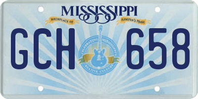 MS license plate GCH658