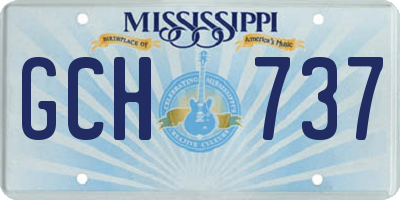 MS license plate GCH737