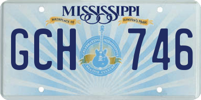 MS license plate GCH746