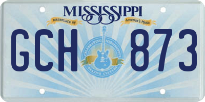MS license plate GCH873