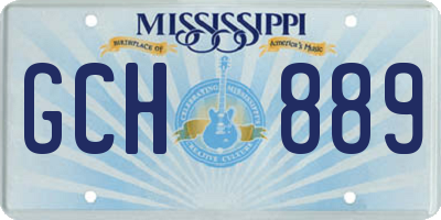 MS license plate GCH889