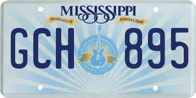 MS license plate GCH895
