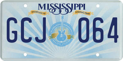 MS license plate GCJ064