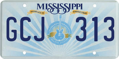MS license plate GCJ313