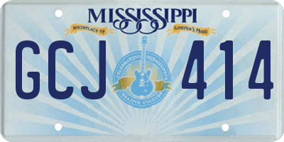 MS license plate GCJ414