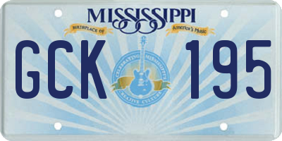 MS license plate GCK195