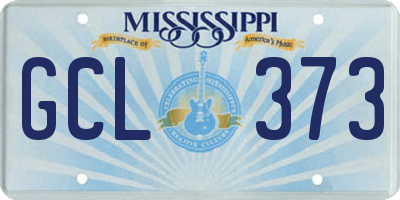 MS license plate GCL373