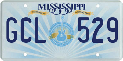 MS license plate GCL529