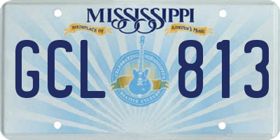 MS license plate GCL813