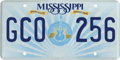 MS license plate GCO256