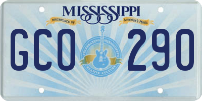 MS license plate GCO290