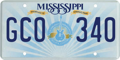 MS license plate GCO340