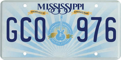 MS license plate GCO976