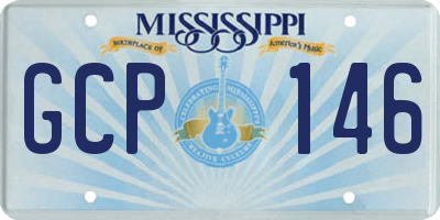MS license plate GCP146
