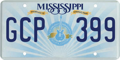 MS license plate GCP399