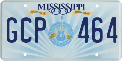 MS license plate GCP464