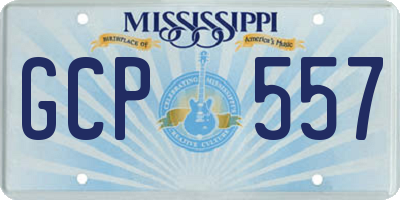 MS license plate GCP557