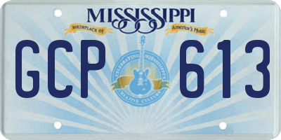 MS license plate GCP613