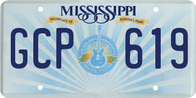MS license plate GCP619