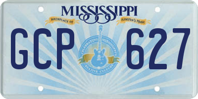 MS license plate GCP627