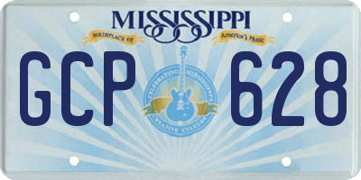 MS license plate GCP628