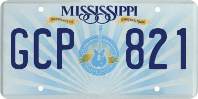 MS license plate GCP821