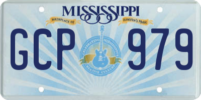 MS license plate GCP979
