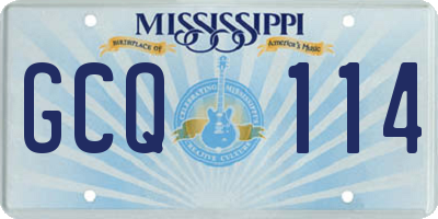 MS license plate GCQ114