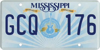 MS license plate GCQ176