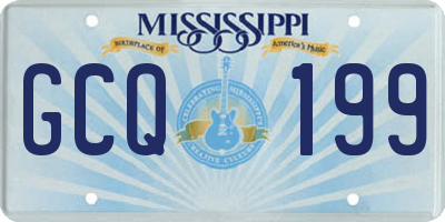 MS license plate GCQ199