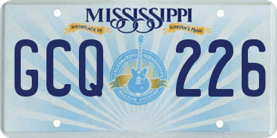 MS license plate GCQ226