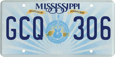 MS license plate GCQ306