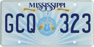 MS license plate GCQ323