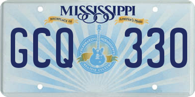 MS license plate GCQ330