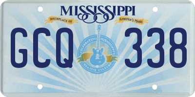 MS license plate GCQ338