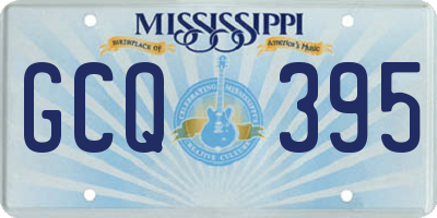 MS license plate GCQ395