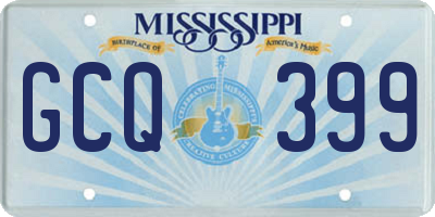 MS license plate GCQ399
