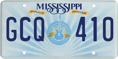 MS license plate GCQ410
