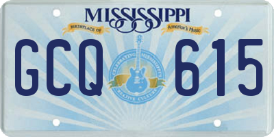 MS license plate GCQ615