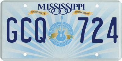MS license plate GCQ724