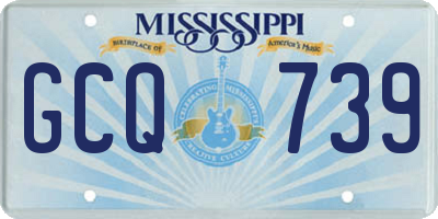 MS license plate GCQ739