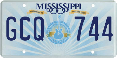 MS license plate GCQ744