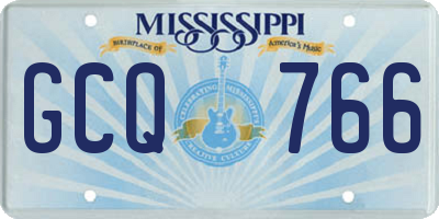 MS license plate GCQ766